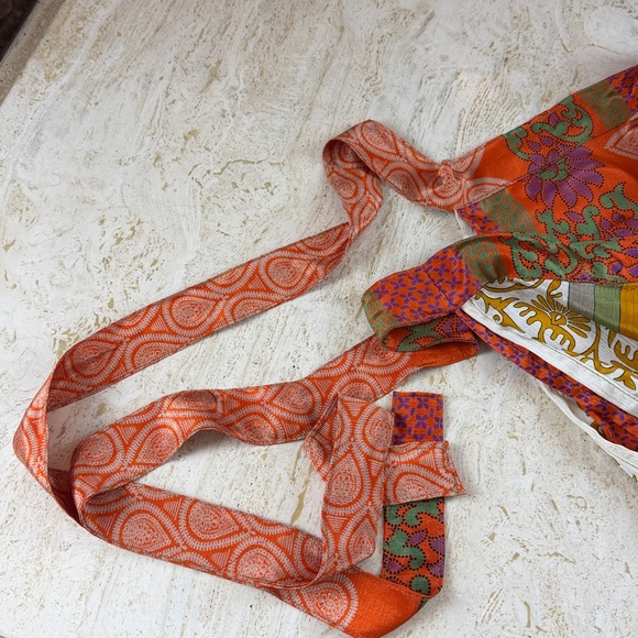 S.N.MODA Reversible 70% silk wrap skirt with tie one size - Picture 17 of 17